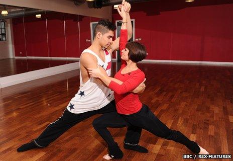 Louis Smith and Flavia Cacace in rehearsals