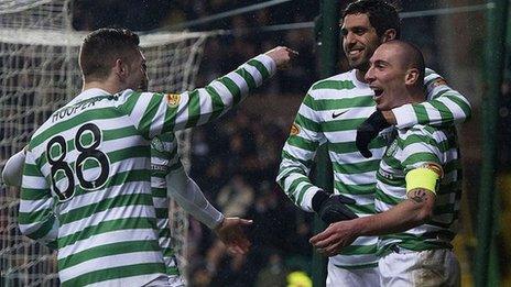 Scott Brown (right) opened the scoring for Celtic