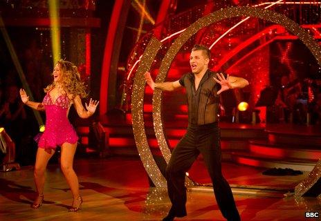 Kimberley Walsh performs her showdance