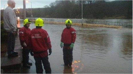 The Angus town of Brechin has been hit by floods overnight