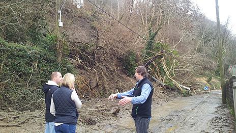 The landslide in Ystalyfera, which led to 11 homes being evacuated