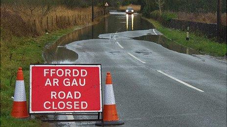 The A4318 road was closed between Gumfreston and Tenby in Pembrokeshire