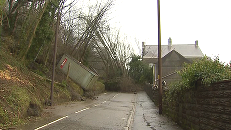 The landslide in Ystalyfera