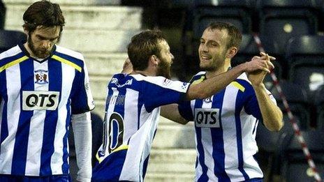 Kilmarnock players celebrating