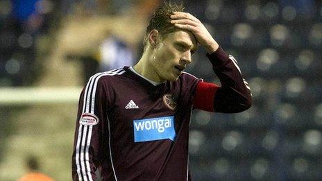 Hearts captain Marius Zaliukas