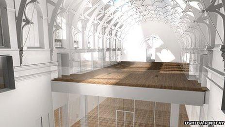 Artists impression of new gallery in the roof space. Picture courtesy of Ushida Findlay