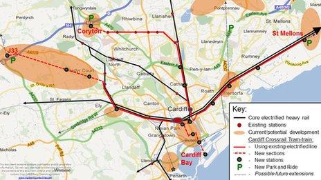 Diagram of proposed cross rail scheme