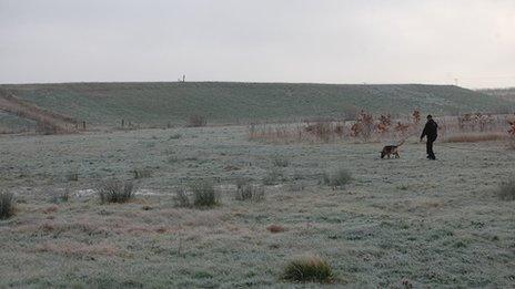 Police dog in Lincolnshire field