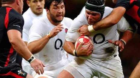 Hendre Fourie in action for England