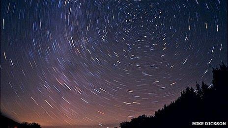 Star trails above Kielder