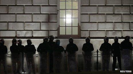 PSNI officers at City Hall