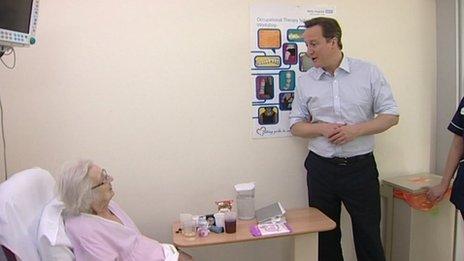 David Cameron at Royal Derby Hospital