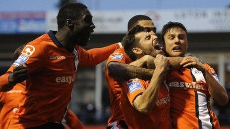 Luton celebrate