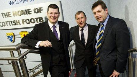 Neil Doncaster, Stewart Regan and David Longmuir