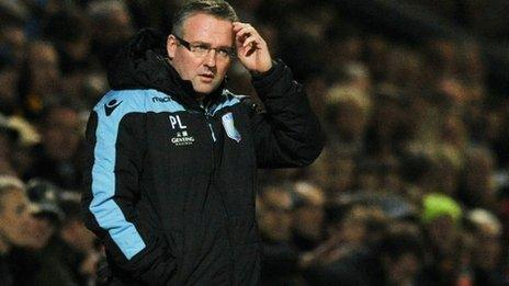 Aston Villa manager Paul Lambert