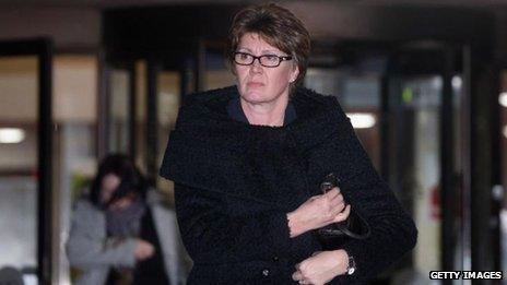 April Casburn leaving Southwark Crown Court on 7 January 2013