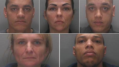 Clockwise from top left: Willis Nelson, Kelly Smith, Nicholas Nelson, Tyrone Griffiths, Maureen Nelson
