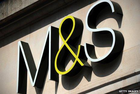 Marks and Spencer sign