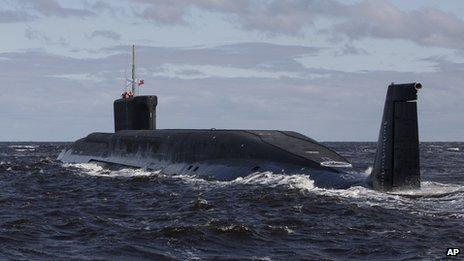 Yuri Dolgoruky sub on sea trial near Archangel, 2 July 09