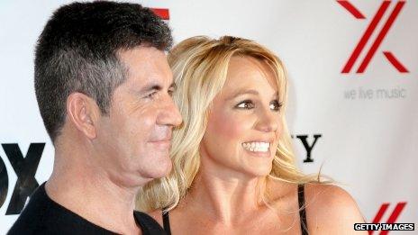 Simon Cowell and Britney Spears