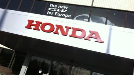 Entrance to Honda car plant in Swindon