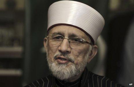 Dr Tahirul Qadri in Lahore, Pakistan, 9 January