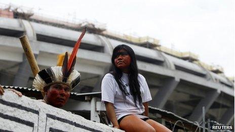 Indigenous community next to Maracana, Rio