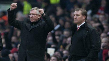 Manchester United manager Sir Alex Ferguson (left) and Liverpool counterpart Brendan Rodgers