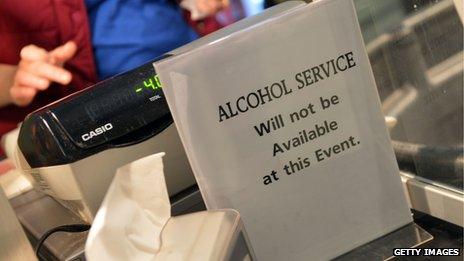 "No alcohol" sign