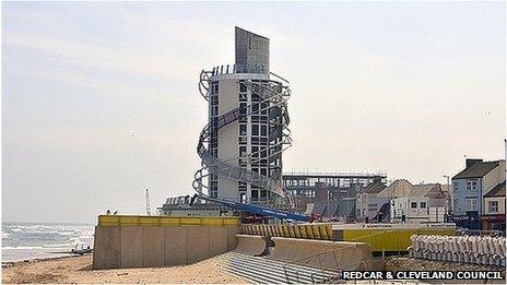 Redcar vertical pier