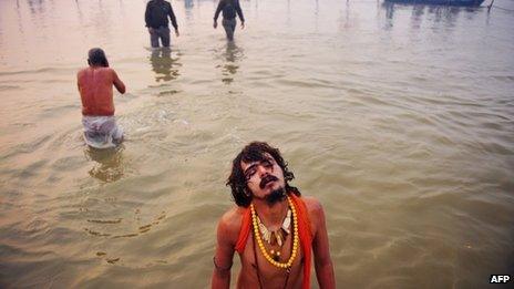 Bathing at the Kumbh Mela