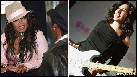 Janet Jackson and Amy Winehouse make in-store appearances at HMV