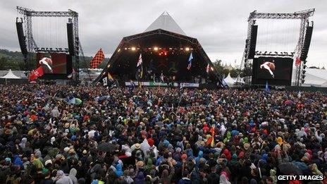 Pyramid stage at Glastonbury Festival