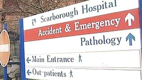 Scarborough Hospital sign