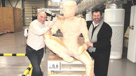 Sculptor Steve Mehdi and business partner Paul Blackburn