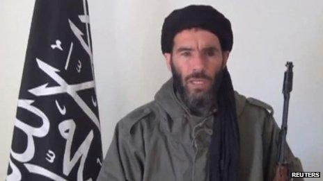 Mokhtar Belmokhtar in a screen capture from an undated video distributed by the Belmokhtar Brigade (16 January 2013)