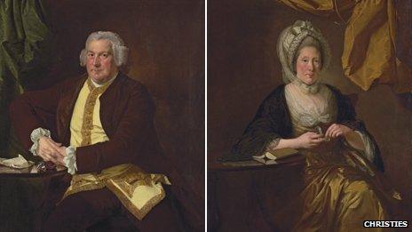 Portraits of Francis Hurt and Mary Hurt