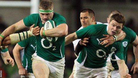 Jamie Heaslip and Brian O'Driscoll