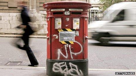 Vandalised postbox