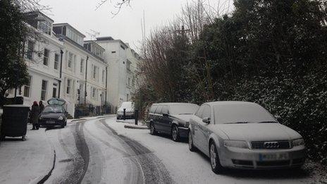 Snow in Tunbridge Wells, Kent