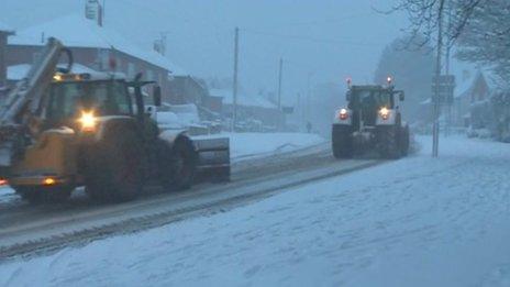 Snow ploughs working on Friday