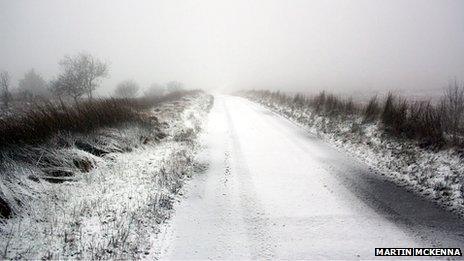 Snowy lane