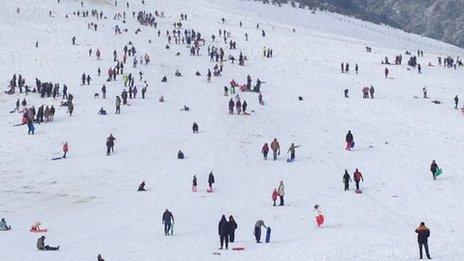 Butser Hill in the snow
