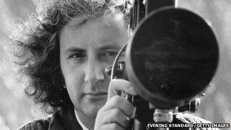Michael Winner with film camera
