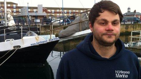 Ryan MacGregor rescued the woman from Hartlepool Marina