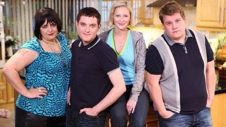 Ruth Jones, Mathew Horne, Joanna Page and James Corden