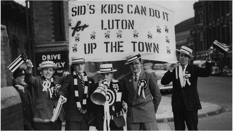 Luton Town fans in 1959