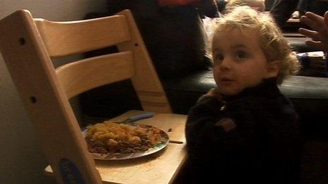 Dinner time at the Dowlings, January 2013