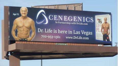 Dr Life on a billboard in Las Vegas