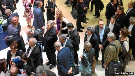 Delegates at Davos